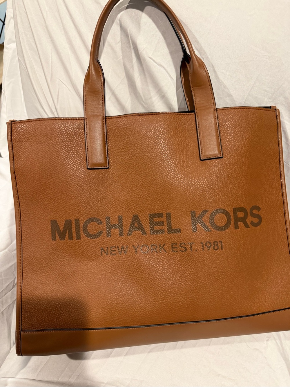 Michael Kors Tan Leather Logo Tote